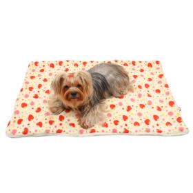 Yummy Strawberry Fleece/Plush Dog Blanket