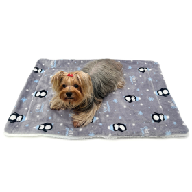 Double Layered Dog-Puppy Penguins Blanket