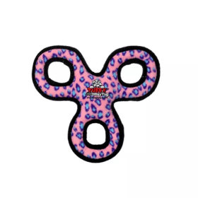 Tuffy Jr 3 WayTug Pink Leopard Dog Toy