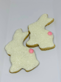 Natural Handmade Bunny Iced Dog Cookie