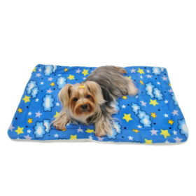 Double Layer Stars and Cloud Pattern Dog Blanket