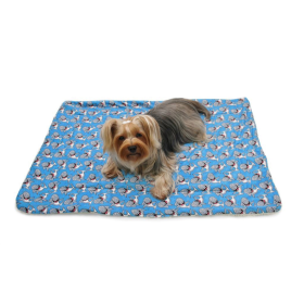 Double-Layer Silly Shark Flannel Dog Blanket