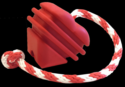 Ultra-Durable Heart On a String Dog Toy