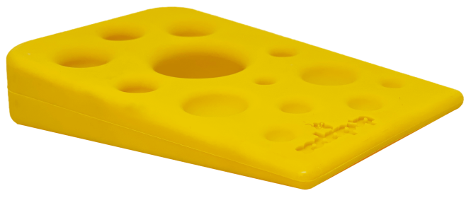 Swiss Cheese Wedge Durable Nylon Dog Chew Toy