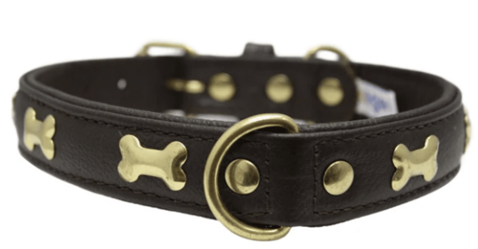 Rotterdam Bones Dog Collar: 20" x 1", CB