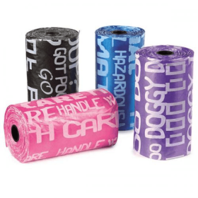 Doggy Colored Waste Bags 8 Rolls