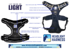 Headlight Reflective Harness XXL- Blue