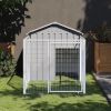 Light Gray Dog House with Cage