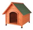 Solid Pine Outdoor Dog House with Elevated Floor