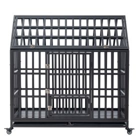 Heavy Duty Dog Cage-Crate with Roof & Window on Roof