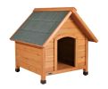 Solid Pine Outdoor Dog House with Elevated Floor