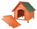 Solid Pine Outdoor Dog House with Elevated Floor