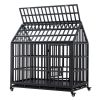 Heavy Duty Dog Cage-Crate with Roof & Window on Roof