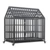 Heavy Duty Dog Cage-Crate with Roof & Window on Roof