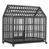 Heavy Duty Dog Cage-Crate with Roof & Window on Roof