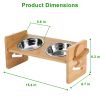 Bamboo Elevated Dual Stainless Steel Bowl Set