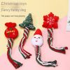 Cute Christmas Cartoon w/ Rope Knot Chew Toy