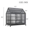 Heavy Duty Dog Cage-Crate with Roof & Window on Roof