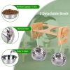 Bamboo Elevated Dual Stainless Steel Bowl Set