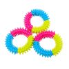 Tri-Color Rubber Prickly Ring Toy