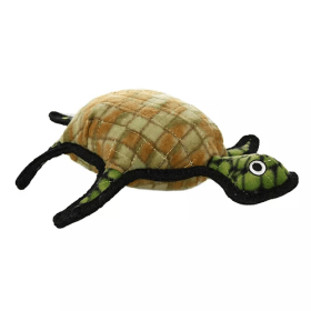 Tuffy Ocean Creature Eel Toy (Color: Tan & Green, size: one size)