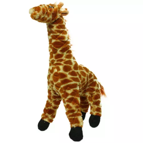 Mighty Safari Giraffe Dog Toy (Color: Yellow & Brown, size: large)