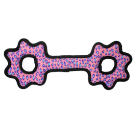 Tuffy Ultimate Tug-O-Gear Leopard Toy (Color: Pink, size: large)