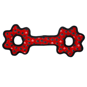 Tuffy Ultimate Tug-O-Gear Leopard Toy (Color: Red, size: large)