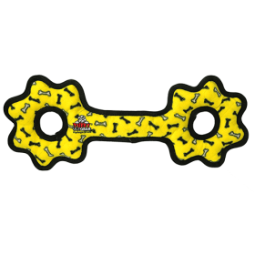 Tuffy Ultimate Tug-O-Gear Leopard Toy (Color: Yellow, size: large)