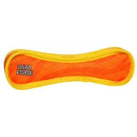 DuraForce Bone Toy (Color: Orange-Yellow, size: one size)