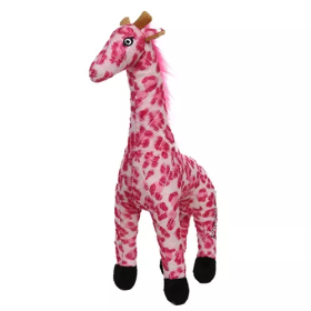 Mighty Safari Giraffe Dog Toy (Color: Pink, size: large)