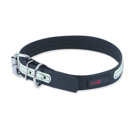 Glow In the Dark Dog Collar (Color: Black, size: 18"x1")