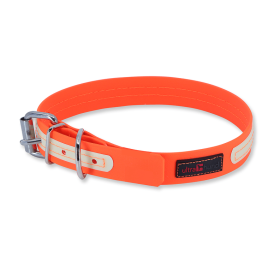 Glow In the Dark Dog Collar (Color: Orange, size: 18"x1")