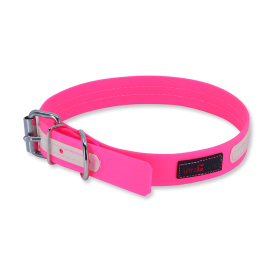 Glow In the Dark Dog Collar (Color: Pink, size: 18"x1")