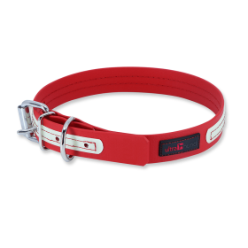 Glow In the Dark Dog Collar (Color: Red, size: 18"x1")