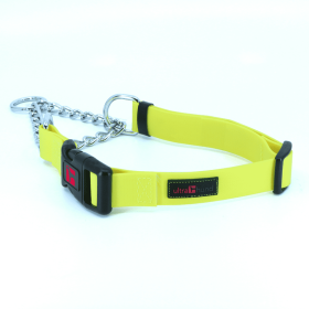 Ultrahund Martingale Dog Collar (Color: Yellow, size: 16"-22" x 1")