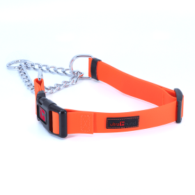 Ultrahund Martingale Dog Collar (Color: Orange, size: 12"-16" x 3/4")