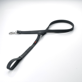 "Boss" Polymer Coated Webbing Adjustable Leash (Color: Black, size: 5/8" x 4'-6')