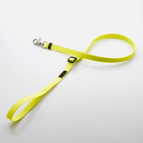 "Boss" Polymer Coated Webbing Adjustable Leash (Color: Yellow, size: 5/8" x 4'-6')