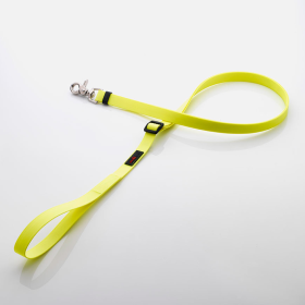 "Boss" Polymer Coated Webbing Adjustable Leash (Color: Yellow, size: 3/4" x 4'-6')