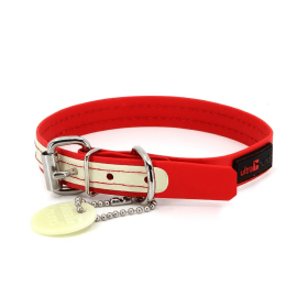 Glow In the Dark Dog Collar (Color: Red, size: 3/4"x12")