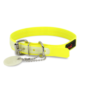 Glow In the Dark Dog Collar (Color: Yellow, size: 3/4"x12")