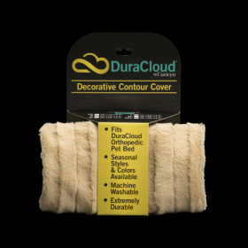 DuraCloud Orthopedic Dog Bed and Crate Pad Contour Cover (Color: Camel, size: medium)