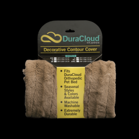 DuraCloud Orthopedic Dog Bed and Crate Pad Contour Cover (Color: Mocha, size: large)