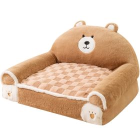 Cozy Plush Winter Warm Bed-Sofa (Option: Brown Bear-55x45cm)