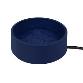 Outdoor Dog Heated Bowl (Option: Navy Blue-US)