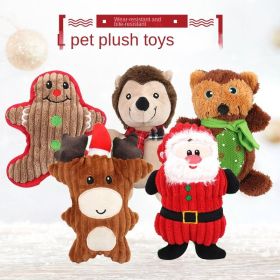 Christmas Plush Chew Dog Toy (Color: Little snowman)