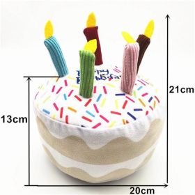 Plush Happy Birthday Dog Gift Toys (colour: Big cake)