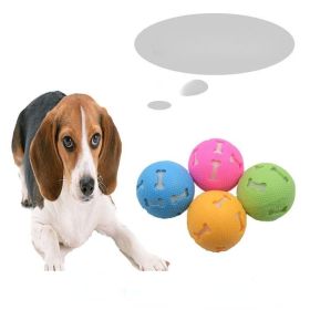 Cute Hollow Footprint Chew  Ball Toy (Color: Blue)