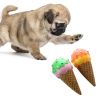 Ice Cream Cone Dog Squeaky Chew Toy